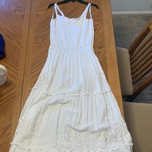 Jessica Simpson White Eyelet Cotton Dress Size Small
